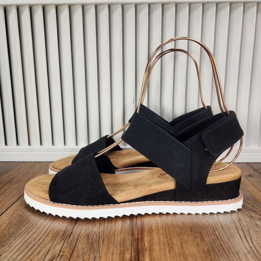Skechers Cali Desert Kiss 56195S Womens Sz 8 Black Memory Foam Slingback Sandals - Picture 3 of 10